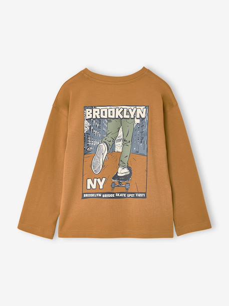Jongensshirt met lange mouwen dennen+oceaanblauw+okergeel - vertbaudet enfant 