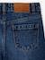 Wijde meisjesjeans met rafels aan de onderkant donkerblauw+gebleekt denim+grijs+stone - vertbaudet enfant 