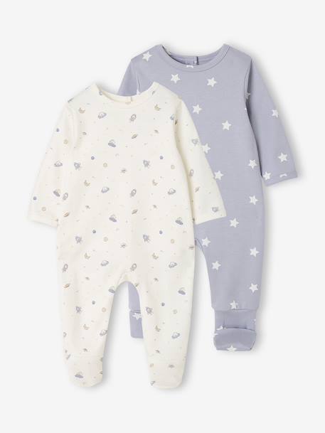 Set van 2 boxpakken voor baby's hemelsblauw - vertbaudet enfant 