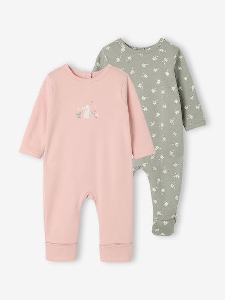 Set van 2 boxpakken met rugsluiting voor baby's saliegroen - vertbaudet enfant 