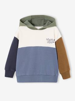 - Sweater met colorblock en capuchon Basics jongens
