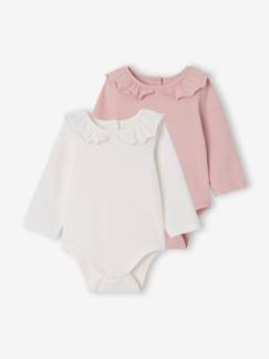 -Set van 2 newborn rompers met kraag