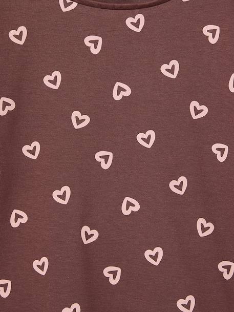 Set van 3 BASICS meisjesshirts met lange mouwen antraciet+ecru+grijsblauw+indigoblauw+koraal+rozen+zachtpaars - vertbaudet enfant 