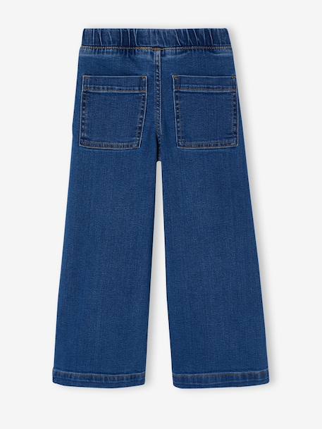 Wijde tregging voor meisjes van denim denimgrijs+donkerblauw+lichtblauw+middenblauw - vertbaudet enfant 