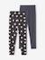 Set van 2 Basics meisjesleggings donkergrijs+indigoblauw+kaki+rozenhout+saliegroen - vertbaudet enfant 