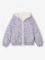 Omkeerbare windjack met capuchon voor meisjes, luipaard/sherpa beige+vanille - vertbaudet enfant 