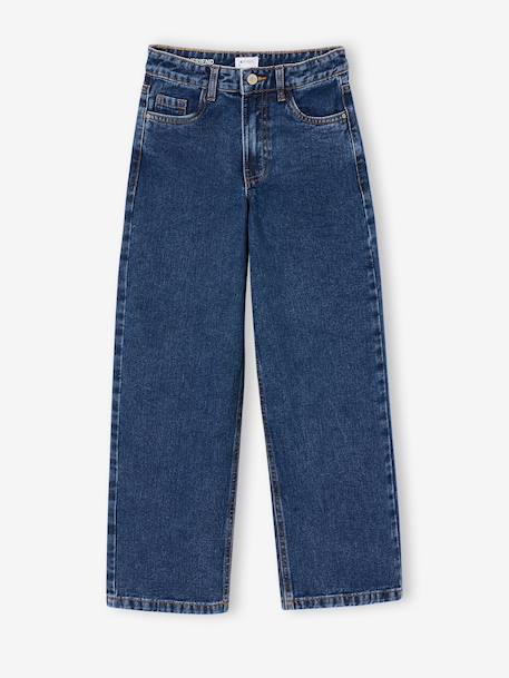 Losse jeans voor meisjes JONEN denimgrijs+donkerblauw+middenblauw - vertbaudet enfant 