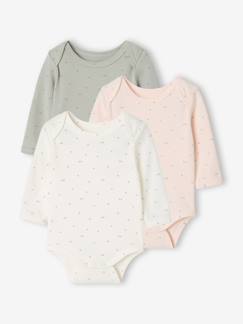 Baby-Set van 3 babyrompers met lange mouwen