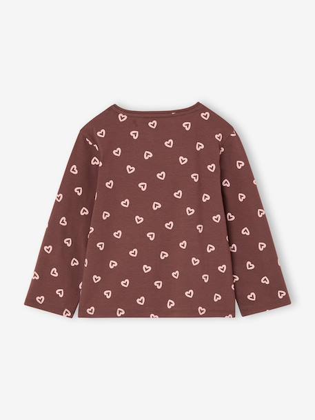 Set van 3 BASICS meisjesshirts met lange mouwen antraciet+ecru+grijsblauw+indigoblauw+koraal+rozen+zachtpaars - vertbaudet enfant 