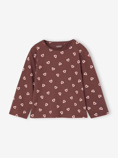 Set van 3 BASICS meisjesshirts met lange mouwen antraciet+ecru+grijsblauw+indigoblauw+koraal+rozen+zachtpaars - vertbaudet enfant 