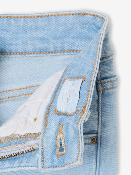 Flare jeans voor meisjes JONEN denimgrijs+lichtblauw+middenblauw - vertbaudet enfant 