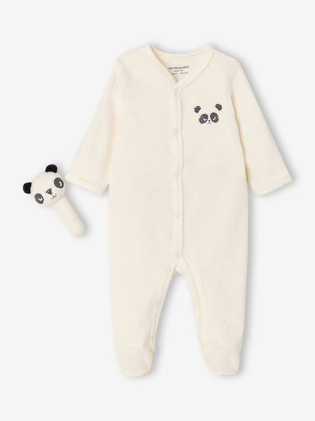 Babypakje met knuffeldoekje ecru - vertbaudet enfant 