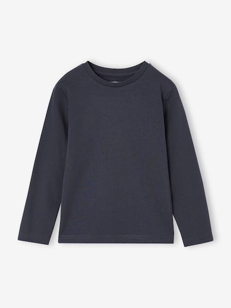 Set van 3 jongensshirts met lange mouwen karamel+lila+roest+saliegroen - vertbaudet enfant 
