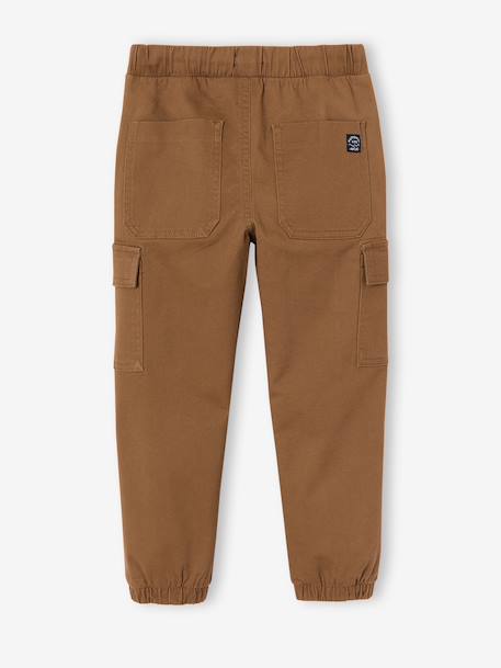 Jongensbroek battle eenvoudig aan te trekken donkerkaki+hazelnoot+ijsblauw+taupe - vertbaudet enfant 