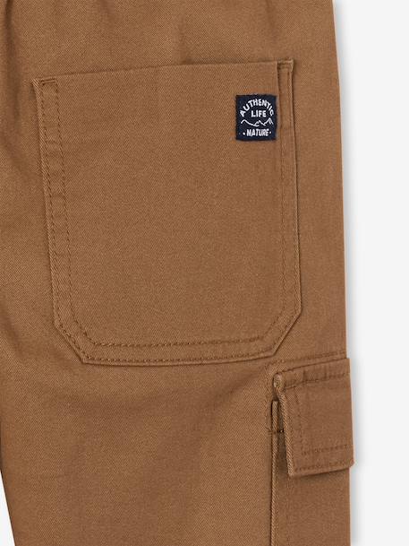 Jongensbroek battle eenvoudig aan te trekken donkerkaki+hazelnoot+ijsblauw+taupe - vertbaudet enfant 