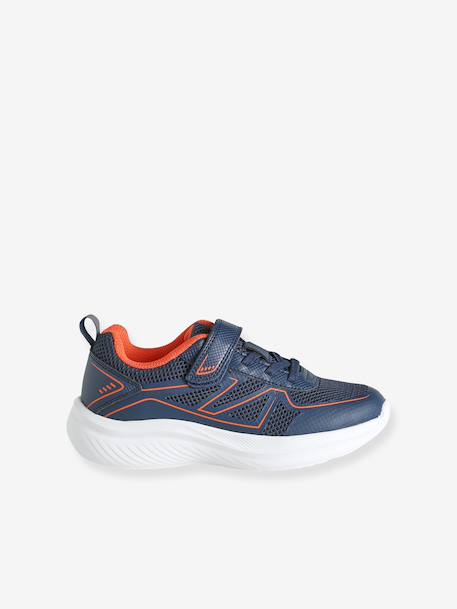 Jongenssneakers met klittenband marineblauw - vertbaudet enfant 