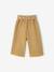 Wijde broek met kleur babymeisje met riem om te strikken beige+donkerpaars+karamel - vertbaudet enfant 