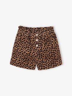 - Fluwelen short met paperbag-vorm meisjes