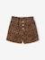 Fluwelen short met paperbag-vorm meisjes chocoladebruin+grijs+groenblauw+kameel+kaneel+zachtpaars - vertbaudet enfant 