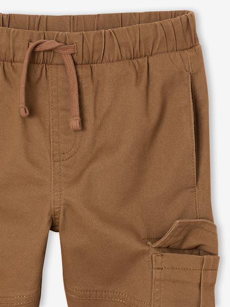Jongensbroek battle eenvoudig aan te trekken donkerkaki+hazelnoot+ijsblauw+taupe - vertbaudet enfant 