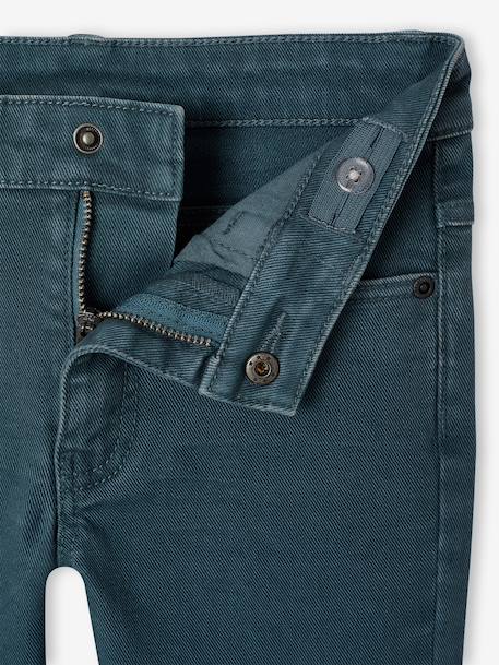 Gekleurde slim fit MorphologiK MEDIUM jongens beige+klei+nachtblauw+petrolblauw+roest+terracottategel+zwart - vertbaudet enfant 