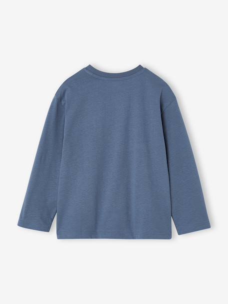 Jongensshirt met pailletten middenblauw - vertbaudet enfant 