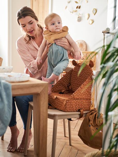 Stoelverhoger beige, bedrukt+ecru+Grijs+grijsblauw+hazelnoot+hazelnoot+lichtroze+meerkleurig+wit, bedrukt+wit, gestreept - vertbaudet enfant 