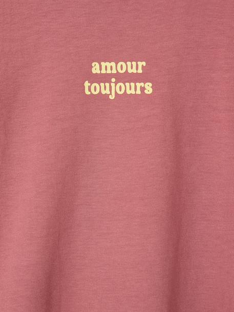 Meisjesshirt met lange mouwen antraciet+ecru+oudroze - vertbaudet enfant 