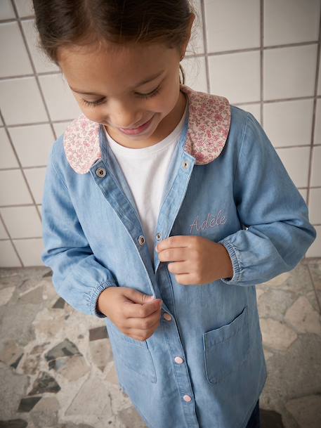 Personaliseerbare meisjesschort jeansblauw - vertbaudet enfant 