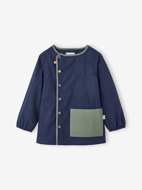 Aanpasbaar jongensschort 'cool school' blauw+donkerblauw - vertbaudet enfant 
