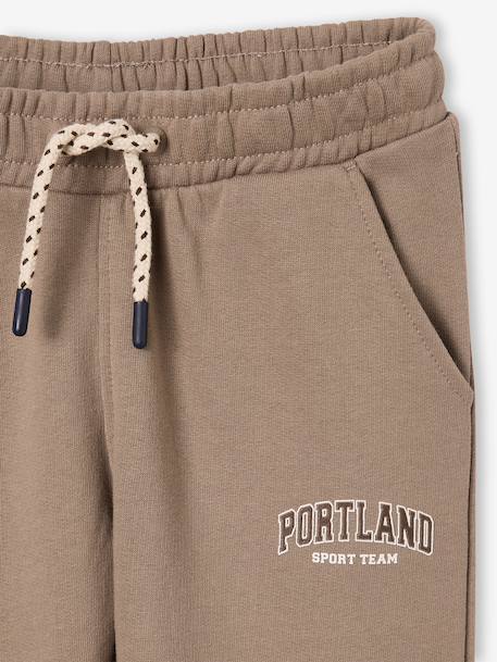Joggingbroek jongen met print beige+dennen+marineblauw - vertbaudet enfant 
