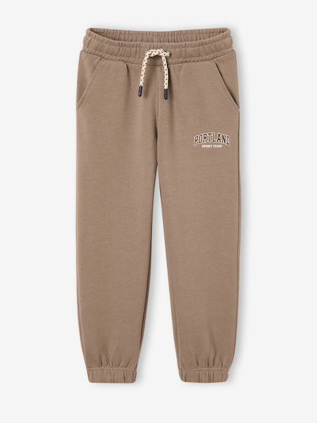 Joggingbroek jongen met print beige+dennen+marineblauw - vertbaudet enfant 