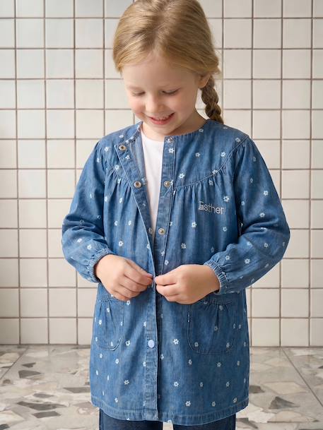Personaliseerbare meisjesschort jeansblauw - vertbaudet enfant 