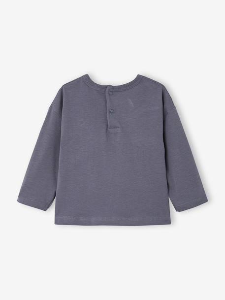 Set van 2 babyjongensshirts met lange mouwen cacao+smaragdgroen - vertbaudet enfant 