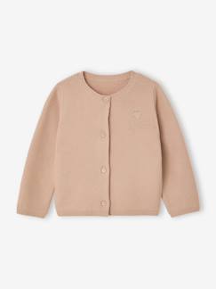 -Geborduurd babyvestje met gouden hartjes