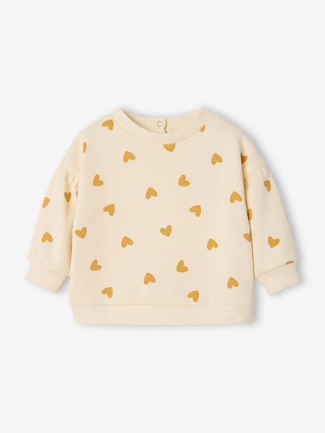Sweater met luipaardprint taupe+vanille - vertbaudet enfant 