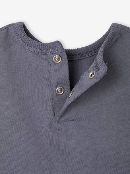 Set van 2 babyjongensshirts met lange mouwen cacao+smaragdgroen - vertbaudet enfant 
