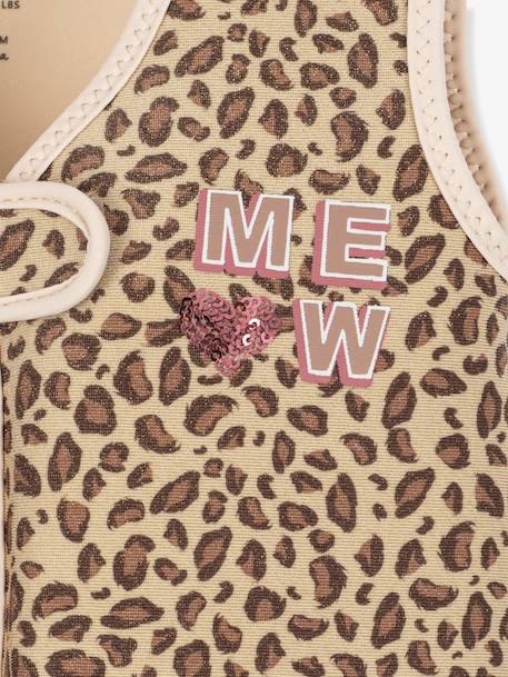 Zwemvest Kitty Leopard bruin, bedrukt - vertbaudet enfant 