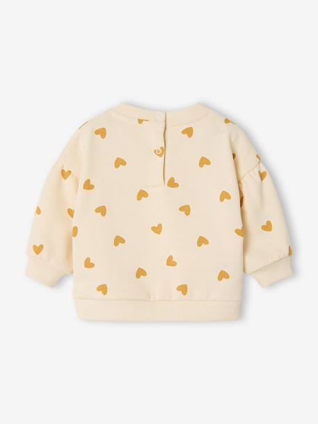 Sweater met luipaardprint taupe+vanille - vertbaudet enfant 