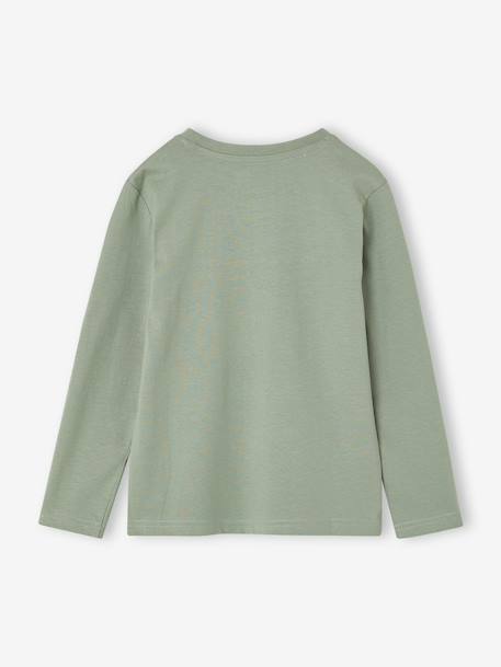 Set van 3 jongensshirts met lange mouwen karamel+lila+roest+saliegroen - vertbaudet enfant 