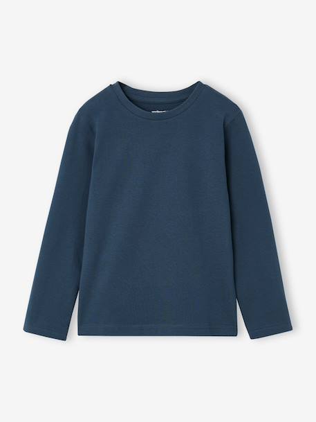 Set van 3 jongensshirts met lange mouwen karamel+lila+roest+saliegroen - vertbaudet enfant 