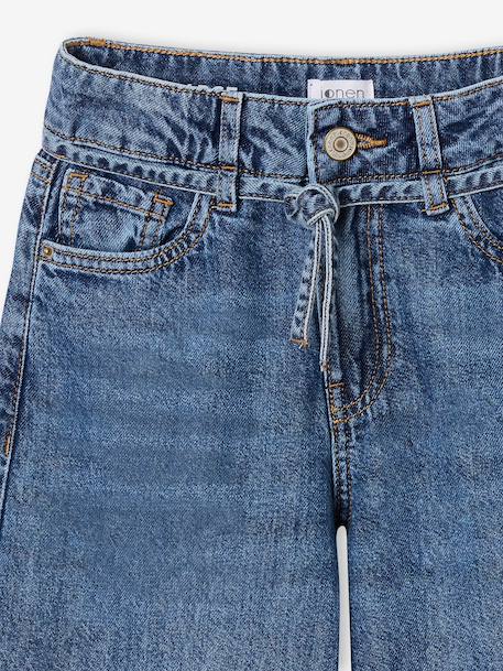 Meisjesjeans met wijde pijpen middenblauw - vertbaudet enfant 