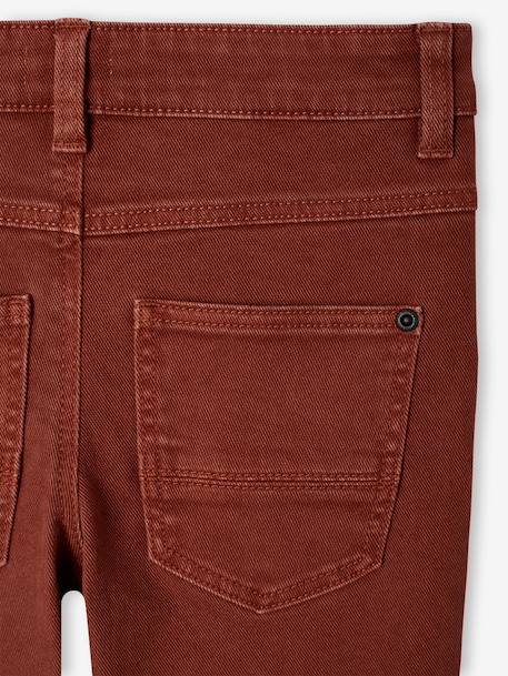 Gekleurde slim fit MorphologiK MEDIUM jongens beige+klei+nachtblauw+petrolblauw+roest+terracottategel+zwart - vertbaudet enfant 