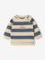 Gestreept sweatshirt van molton baby dennen+grijsblauw+groen, gestreept - vertbaudet enfant 