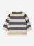 Gestreept sweatshirt van molton baby dennen+grijsblauw+groen, gestreept - vertbaudet enfant 