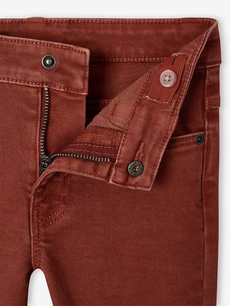 Gekleurde slim fit MorphologiK MEDIUM jongens beige+klei+nachtblauw+petrolblauw+roest+terracottategel+zwart - vertbaudet enfant 