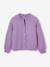 Gebreid meisjesvest met lange mouwen ecru+lavendel+saliegroen - vertbaudet enfant 