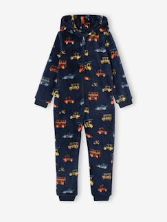 Jongens- Pyjama, surpyjama-Jongenspyjama jumpsuit met capuchon
