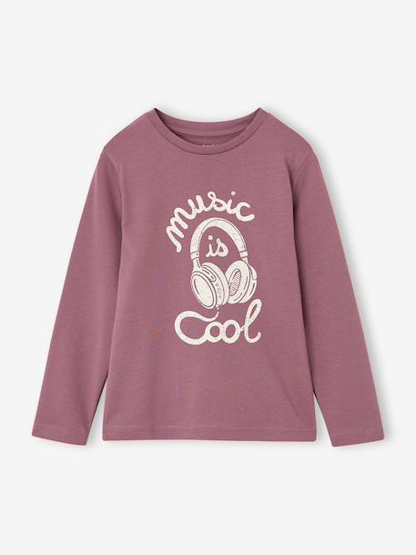 Set van 3 jongensshirts met lange mouwen karamel+lila+roest+saliegroen - vertbaudet enfant 