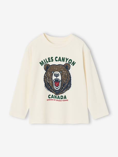 Jongensshirt met grappig dierenmotief dennen+petrolblauw+wit - vertbaudet enfant 